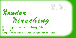 nandor wirsching business card